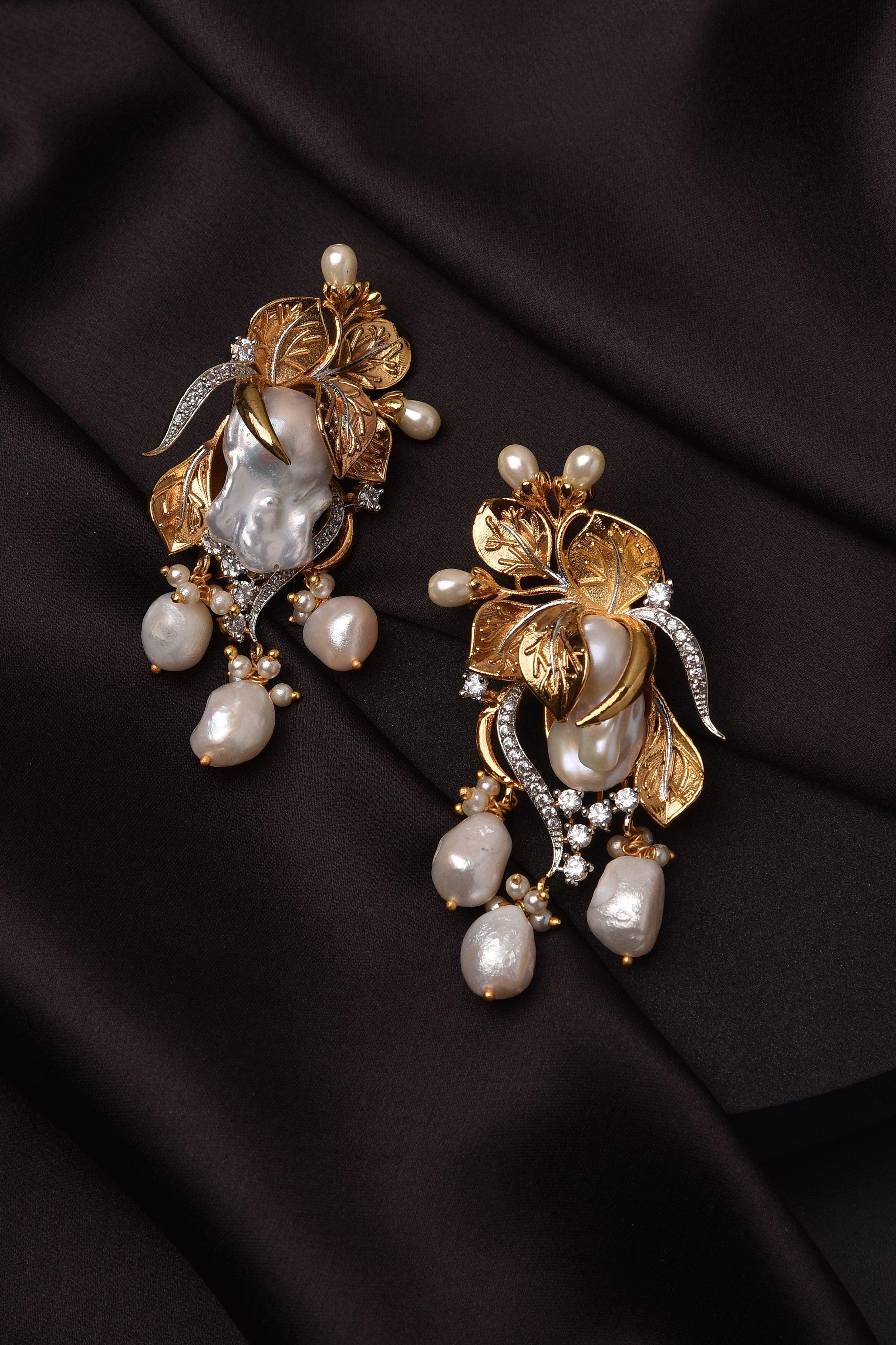 Baroque Pearl Statement Earrings