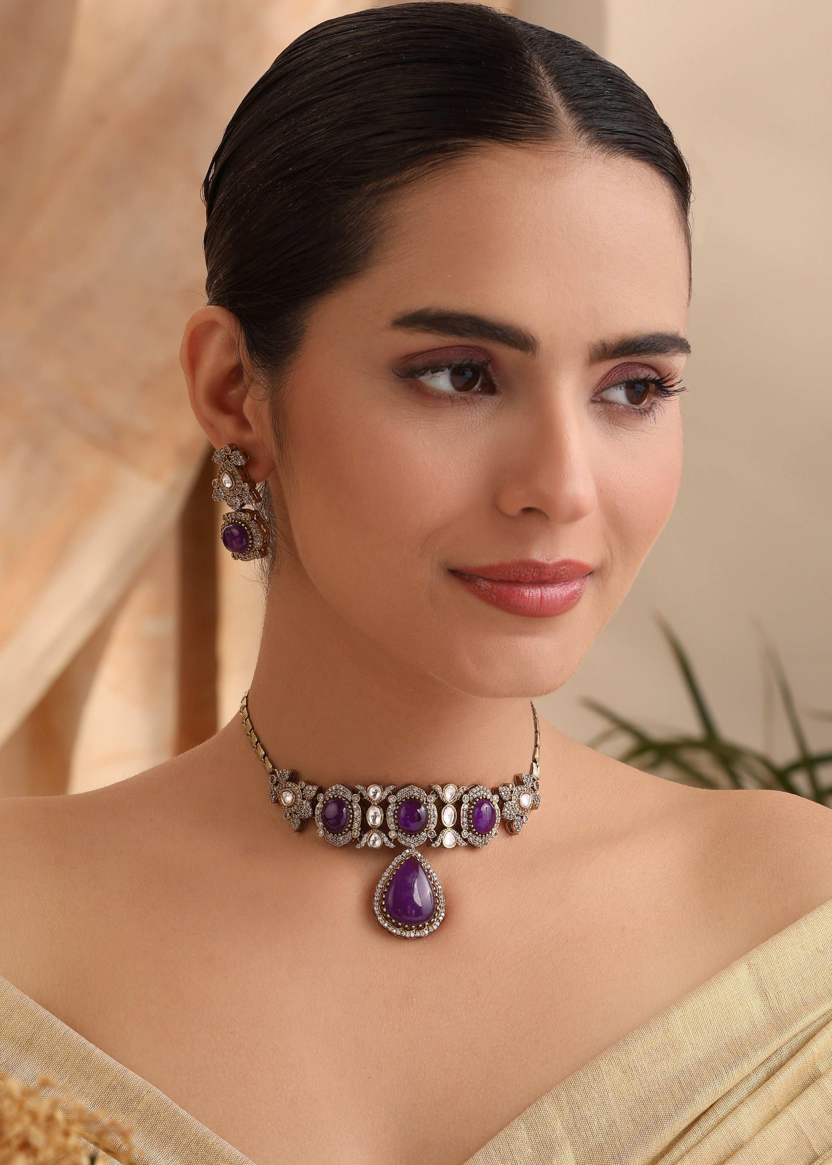 Sehr Purple Choker Set
