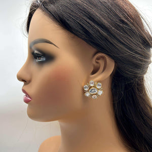 Uncut Polki Studs