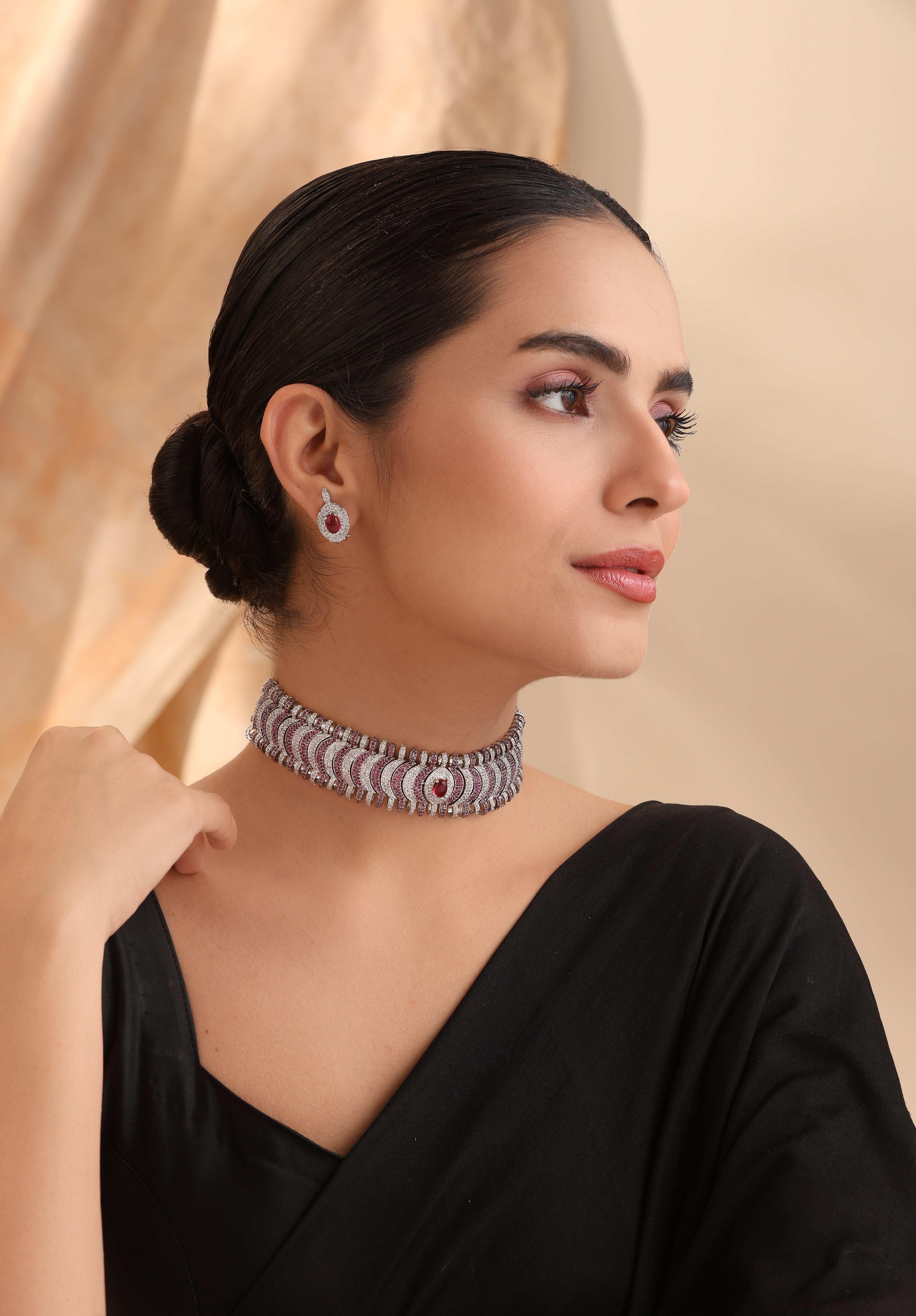 Astrid Pave Ruby Set