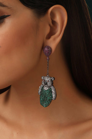 Pave Teddy Earrings