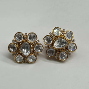Uncut Polki Studs