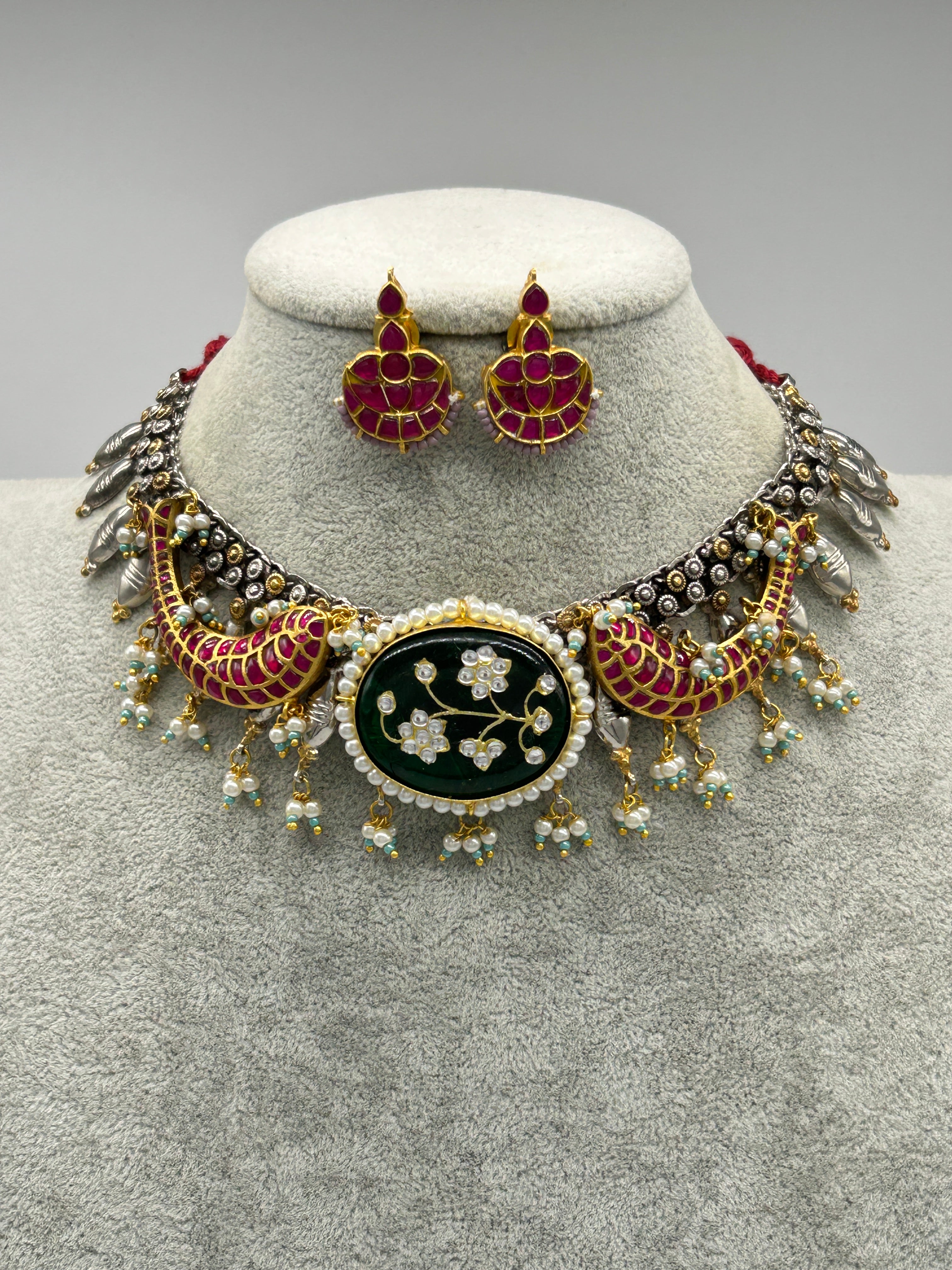 Mytsa Jadau Ruby Set