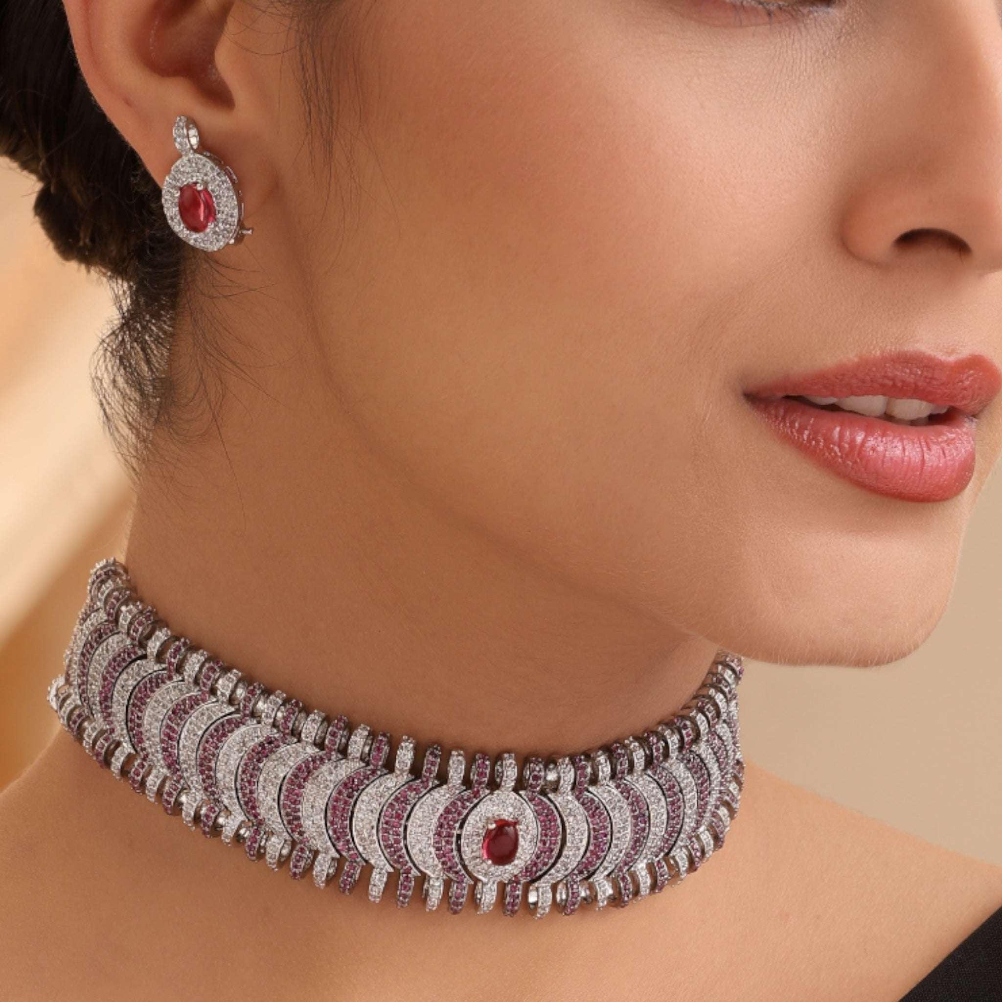 Astrid Pave Ruby Set