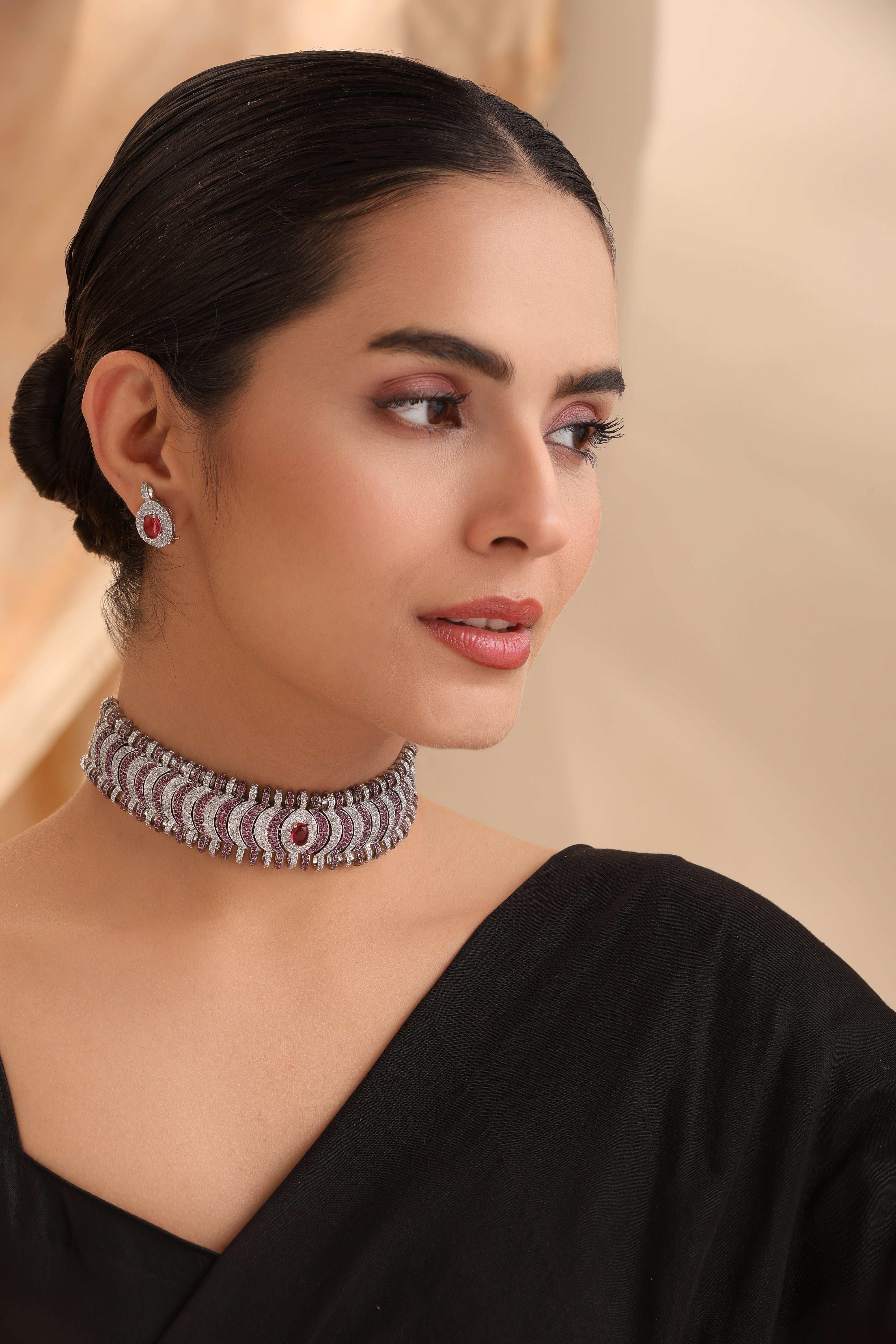 Astrid Pave Ruby Set