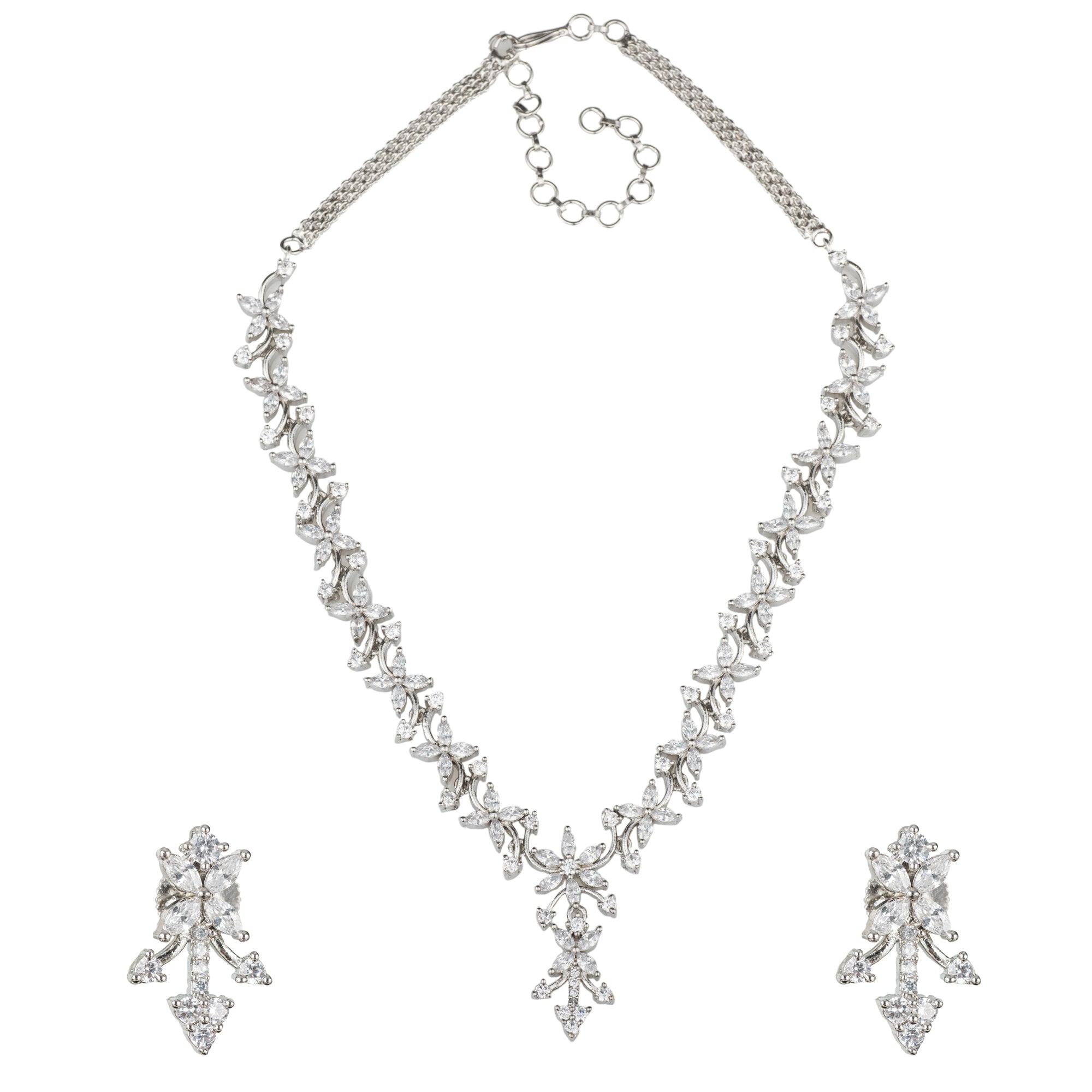 Daisy CZ Necklace Set