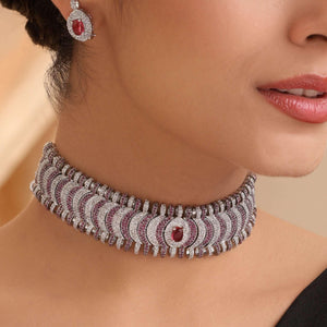 Astrid Pave Ruby Set