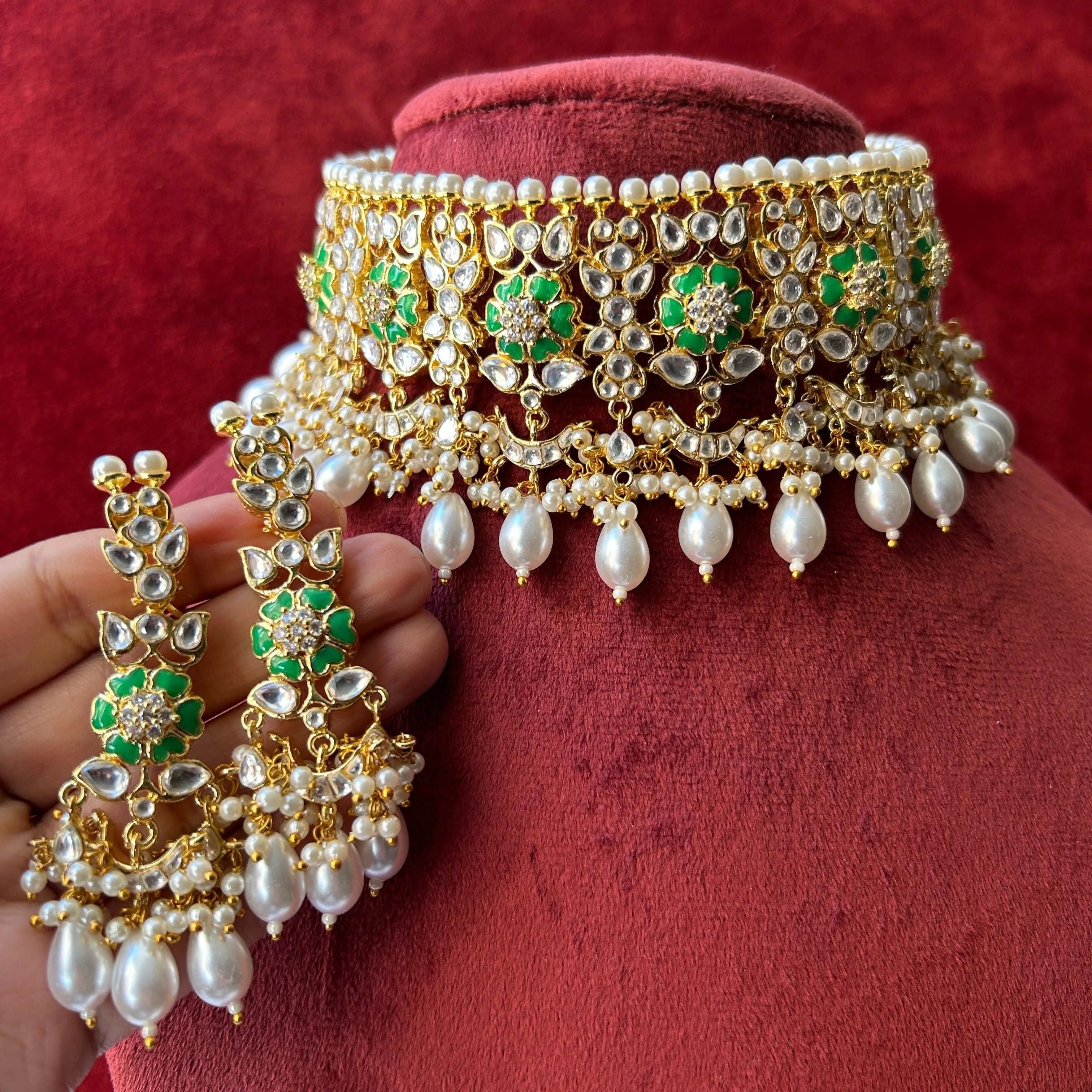 Mint Kundan Choker