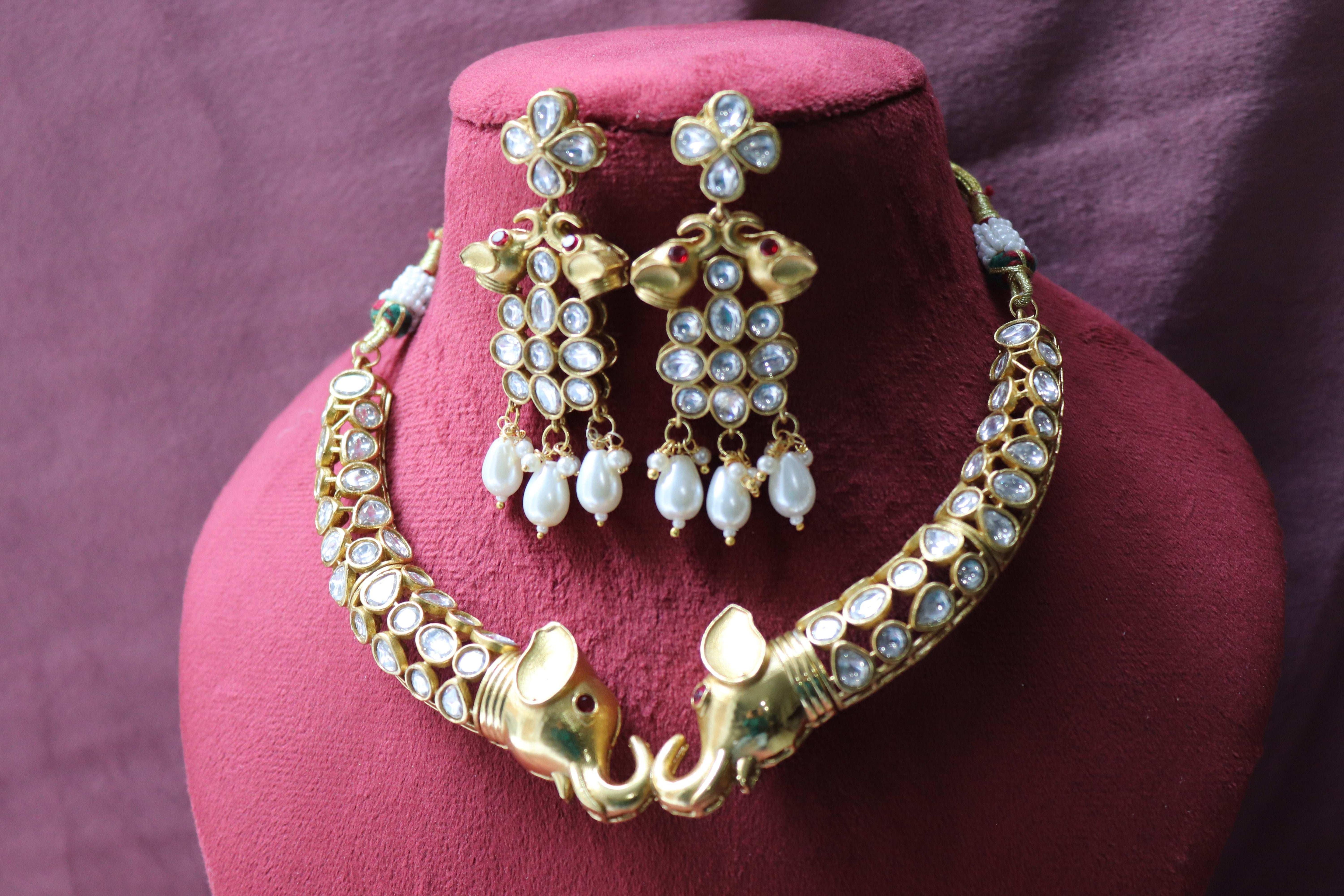 Elephant Kundan Set