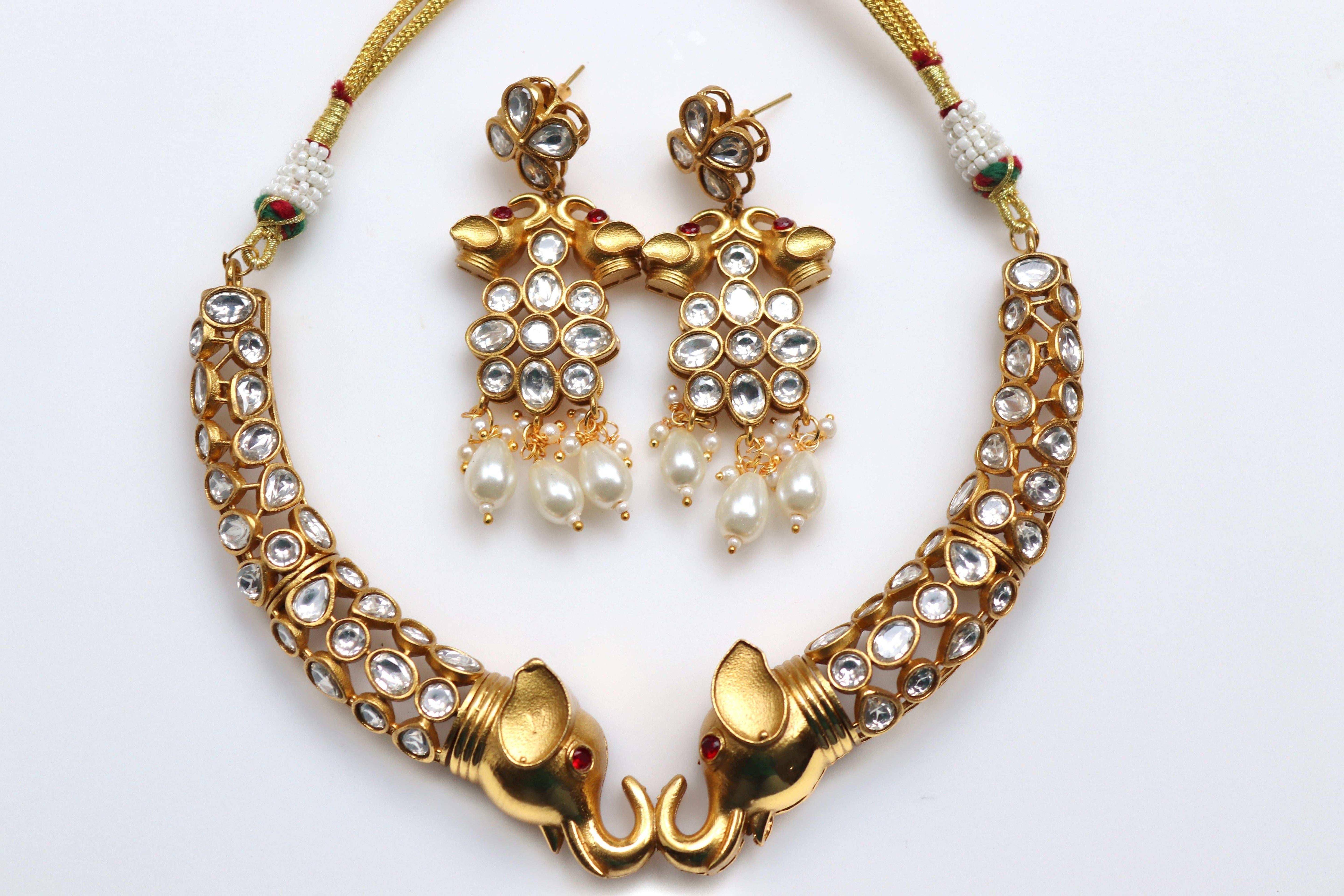 Elephant Kundan Set