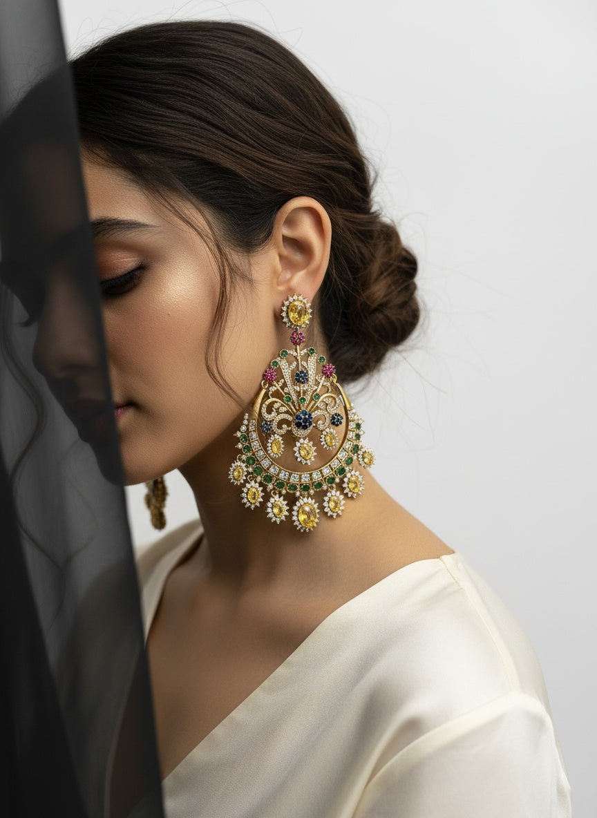 Ishira Yellow Statement Earrings