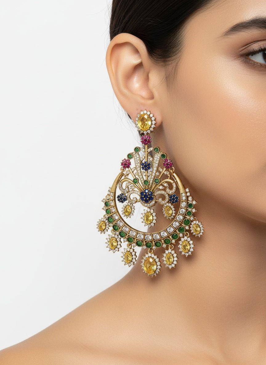 Ishira Yellow Statement Earrings