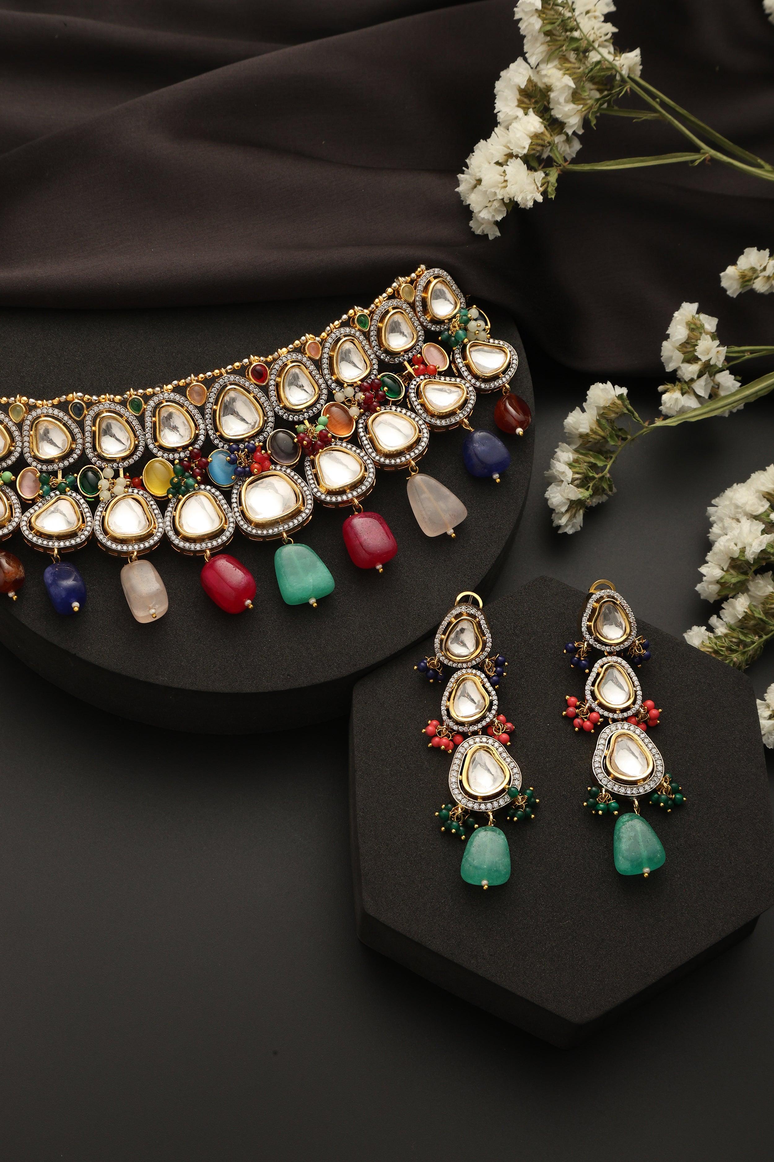 Navratan Fine Kundan Choker Set