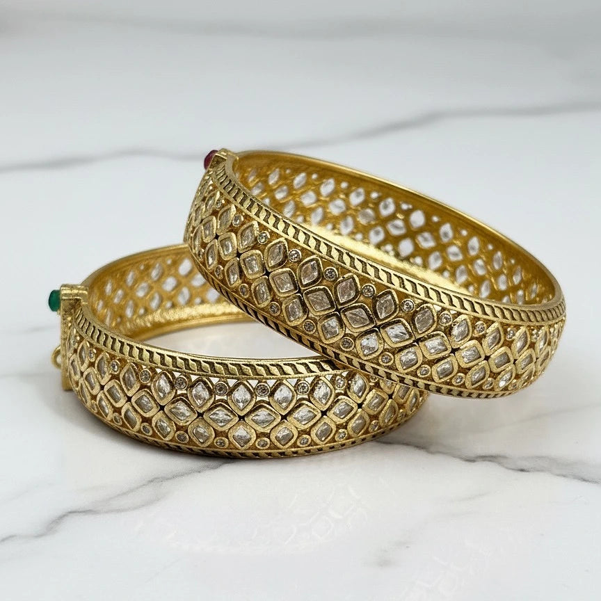 Uncut Polki Bangle Set