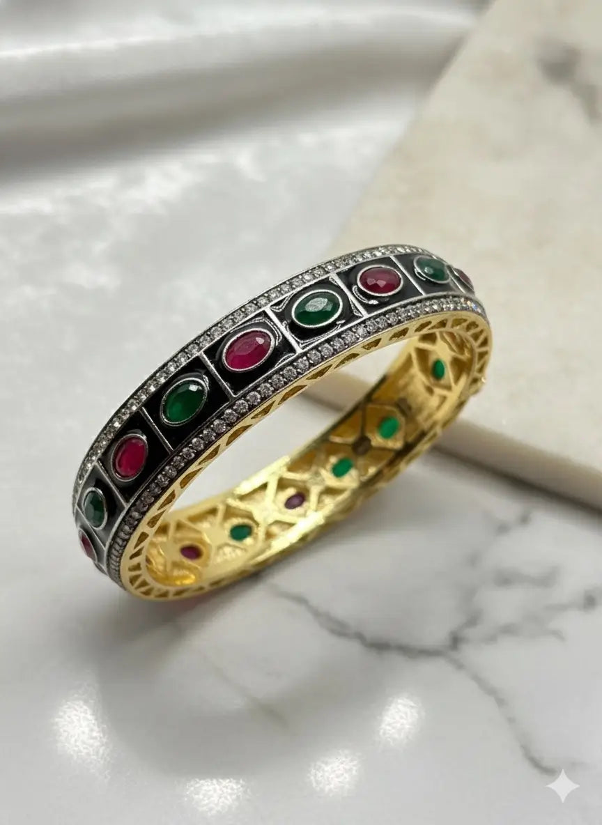 Ruby Green Victorian Bracelet
