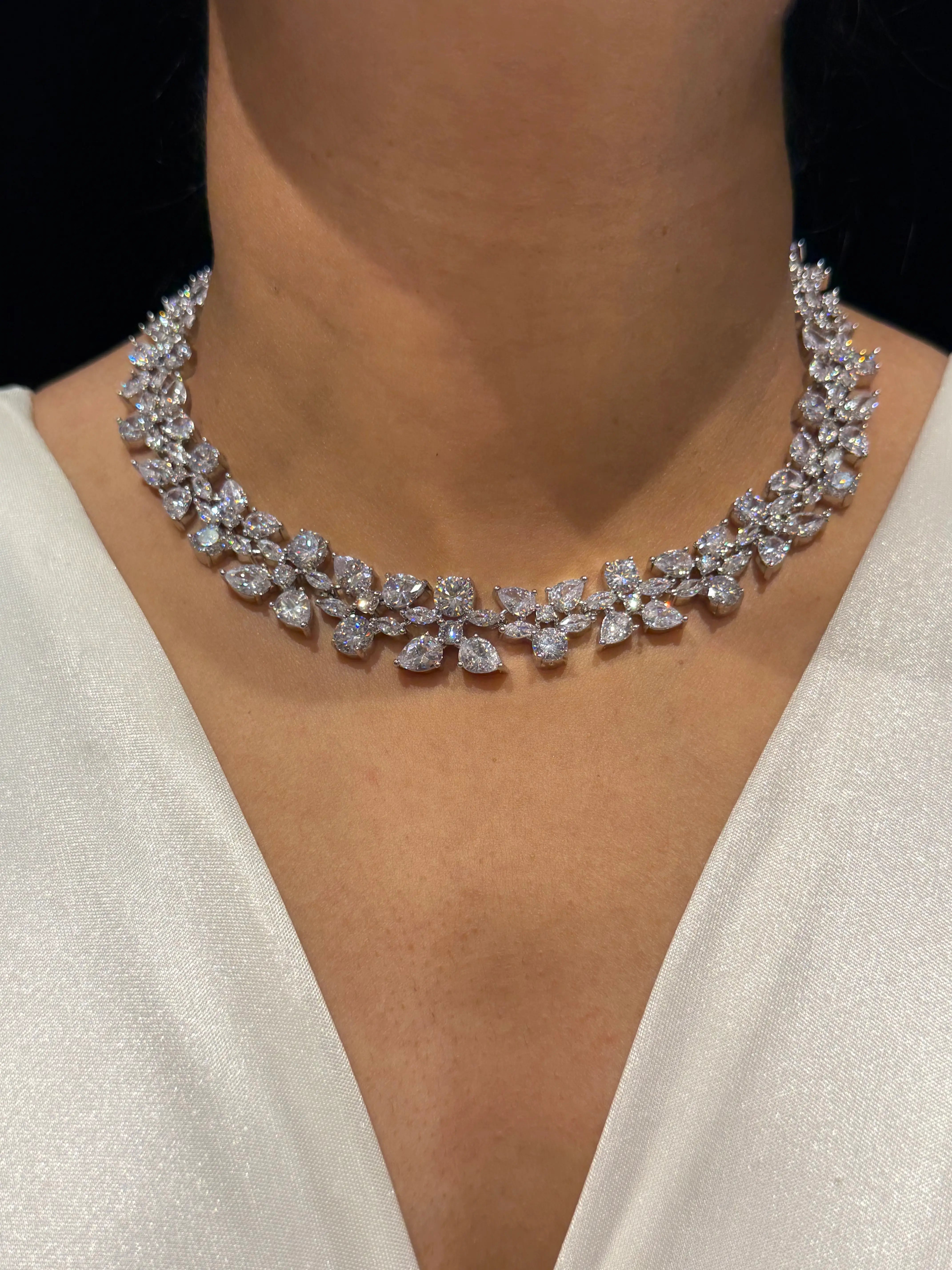 Flora CZ Necklace Set