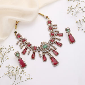 Ruby Green Indian Choker