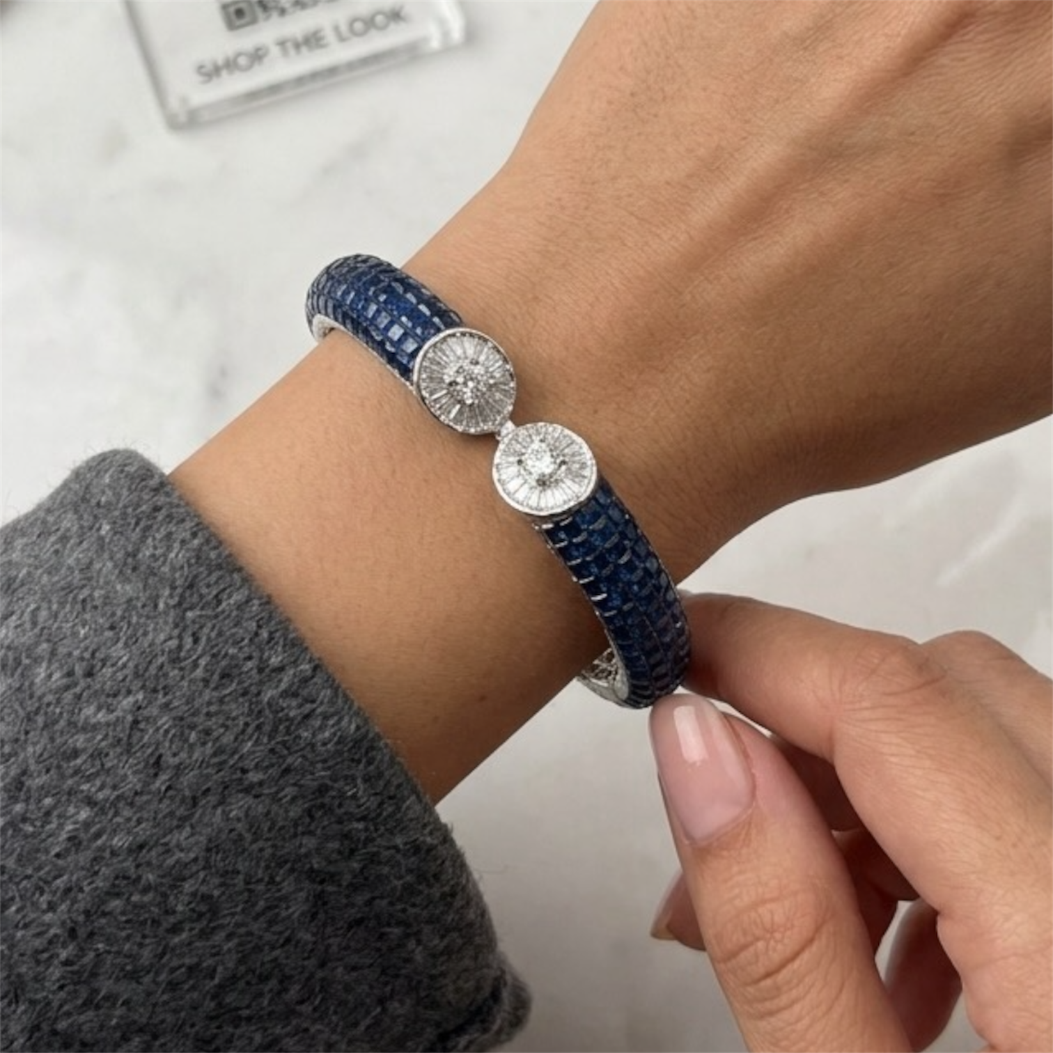 Sapphire Invisible Setting Bracelet