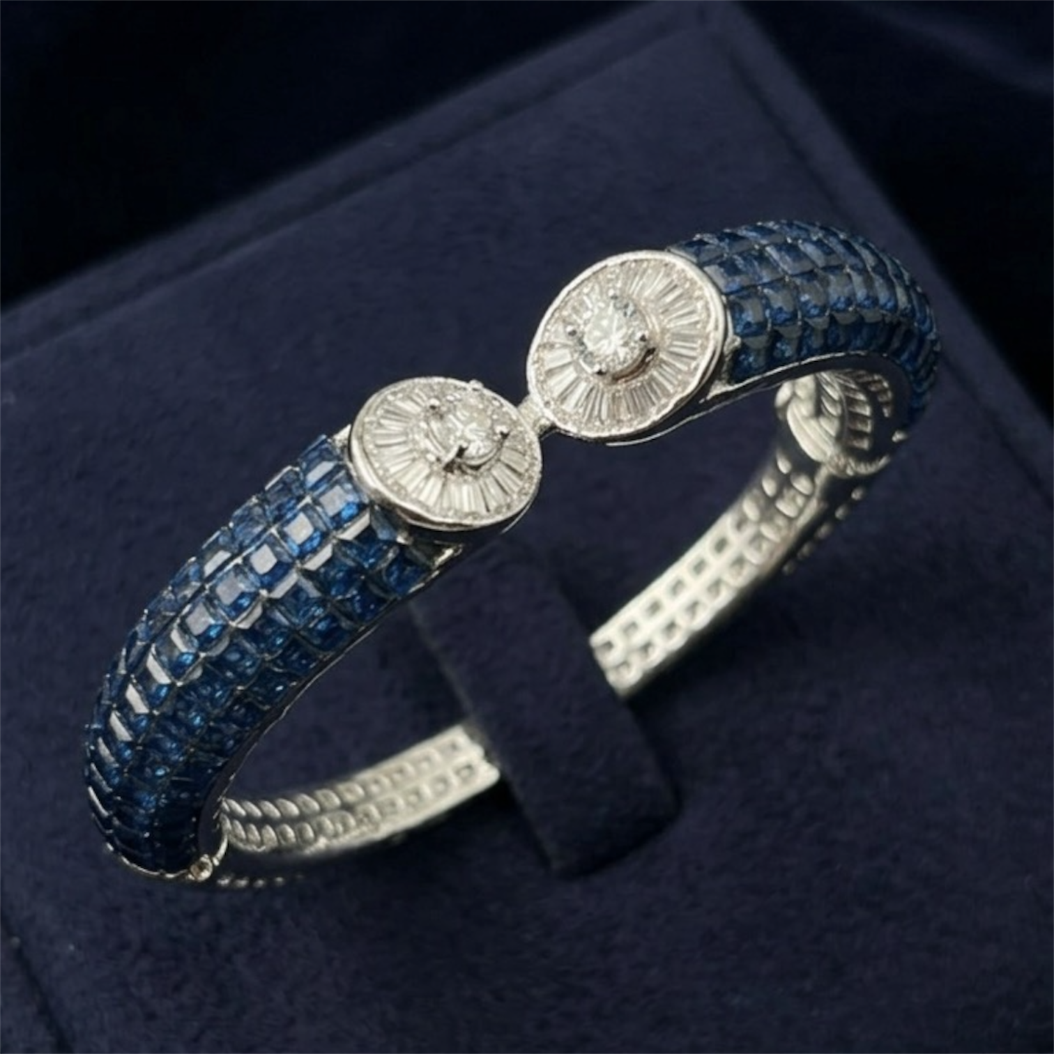 Sapphire Invisible Setting Bracelet