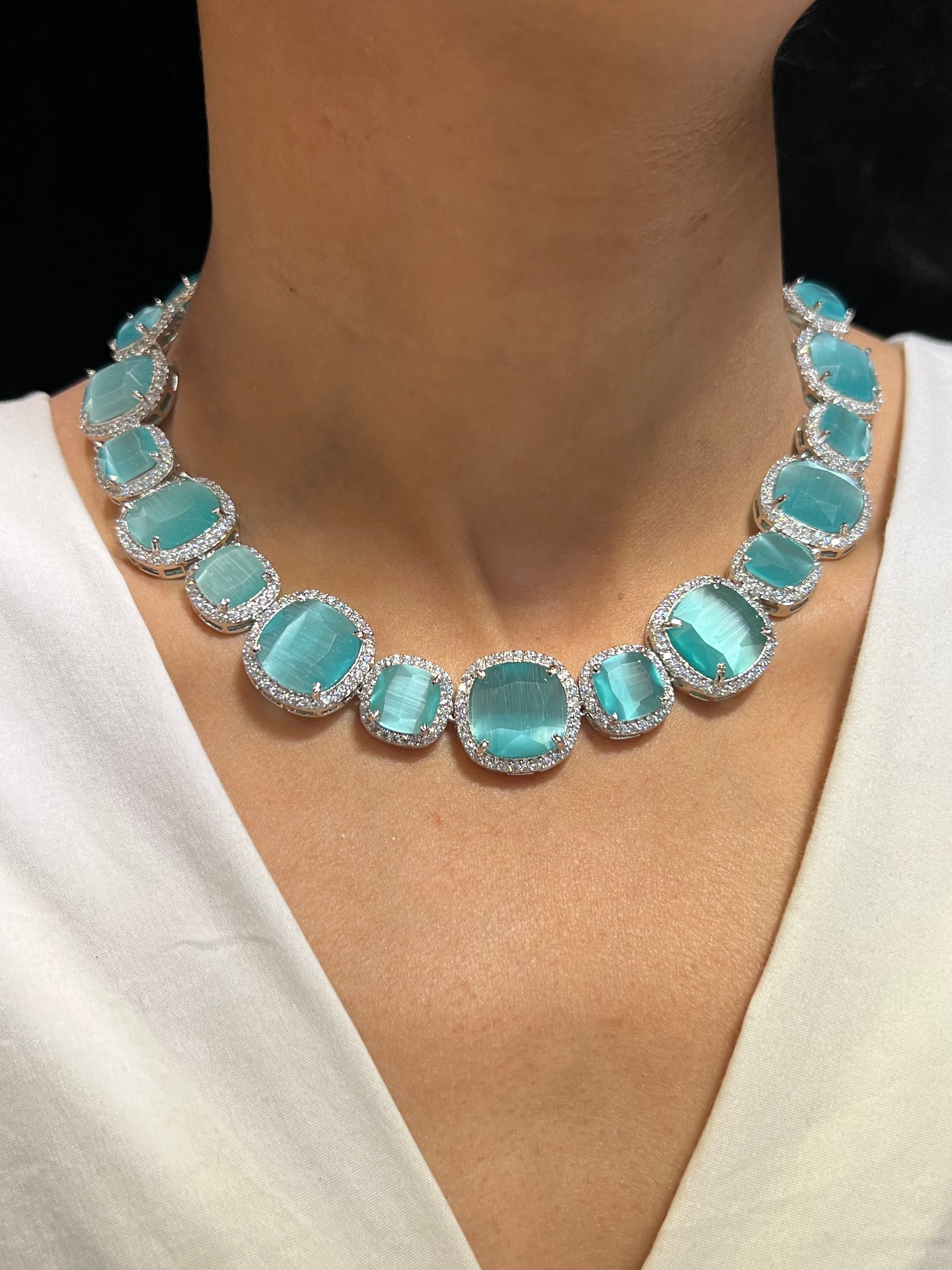 Aqua Jina Octo CZ Set 4 piece