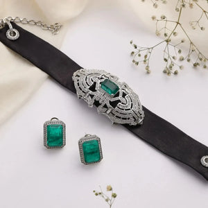 Art Deco Emerald Choker Set