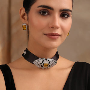 Art Deco Topaz Choker Set