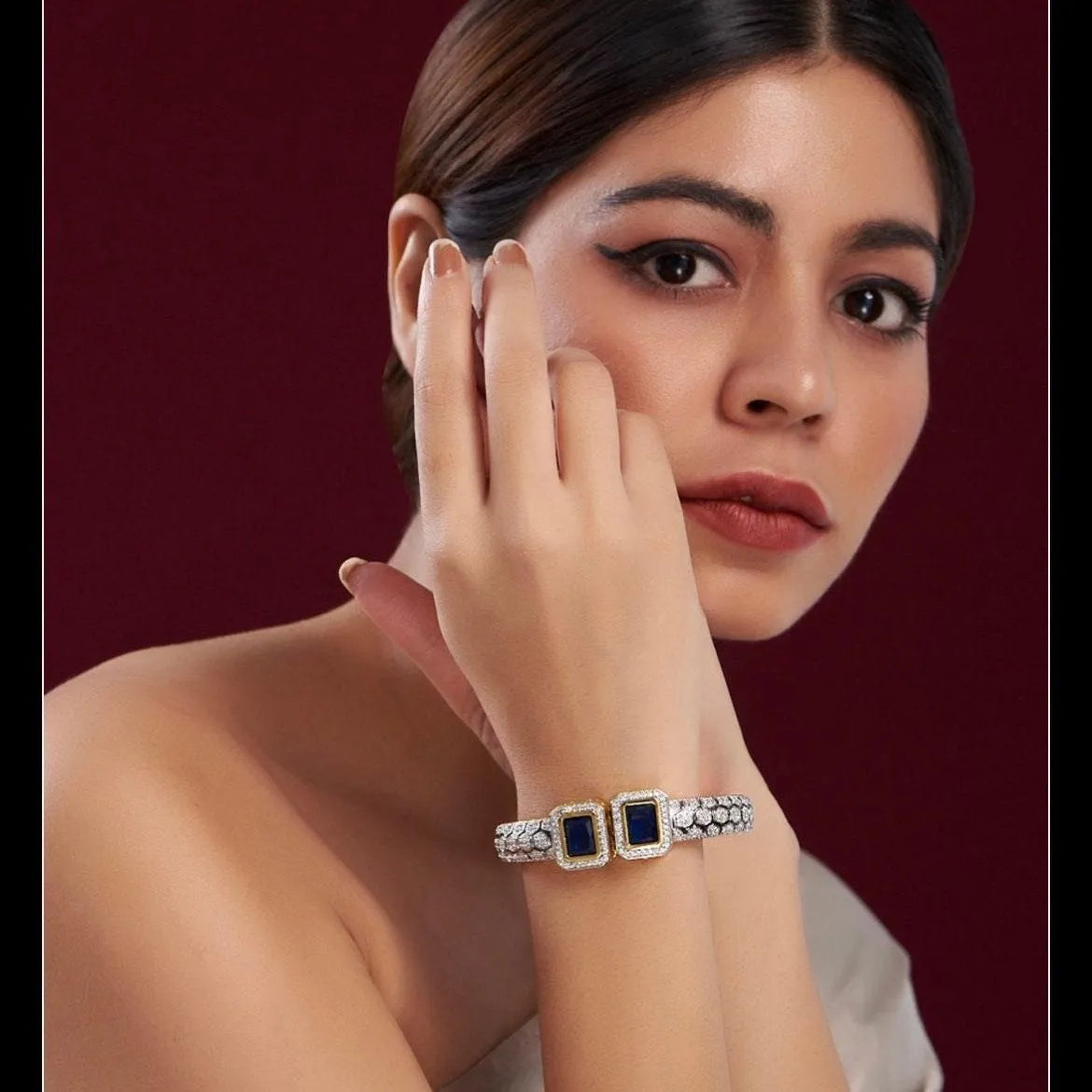 Blue Victorian Bangle