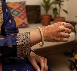 Jaya Openable Diamond Gold Bangle Pair