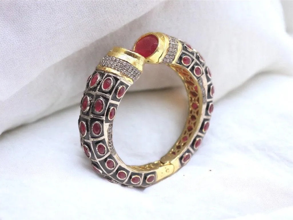 Ruby Victorian Bangle