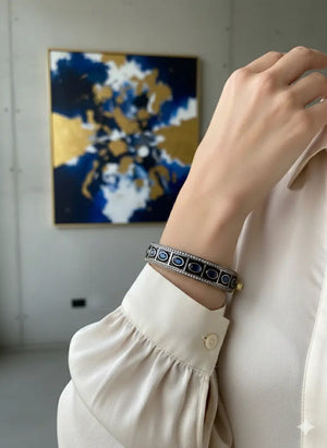 Sapphire Blue Victorian Bangle