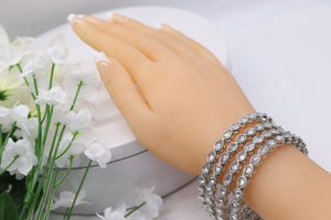 Silver Polki Bangles Set of 4 Bangles