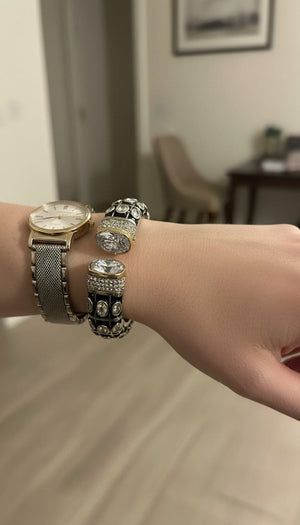 Silver Victorian Bangle