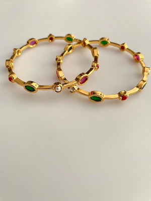 Zoya Semiprecious Kemp Bangle Pair