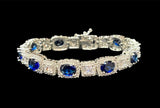 Blue CZ Oval Bracelet