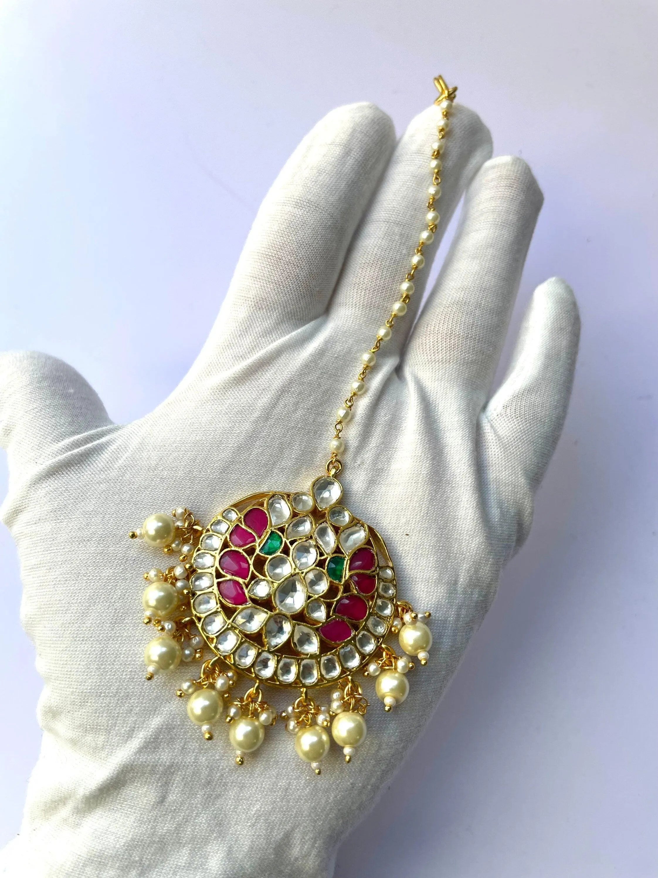 Fine Kundan MaangTikka | Maangtikka | Indian Jewelry | Pakistani Jewelry | Indian Forehead Jewelry | Tikka | Punjabi Jewelry |