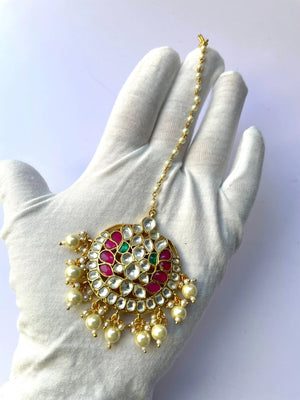 Fine Kundan MaangTikka | Maangtikka | Indian Jewelry | Pakistani Jewelry | Indian Forehead Jewelry | Tikka | Punjabi Jewelry |