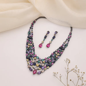 Diora Multicolor Statement Necklace Set