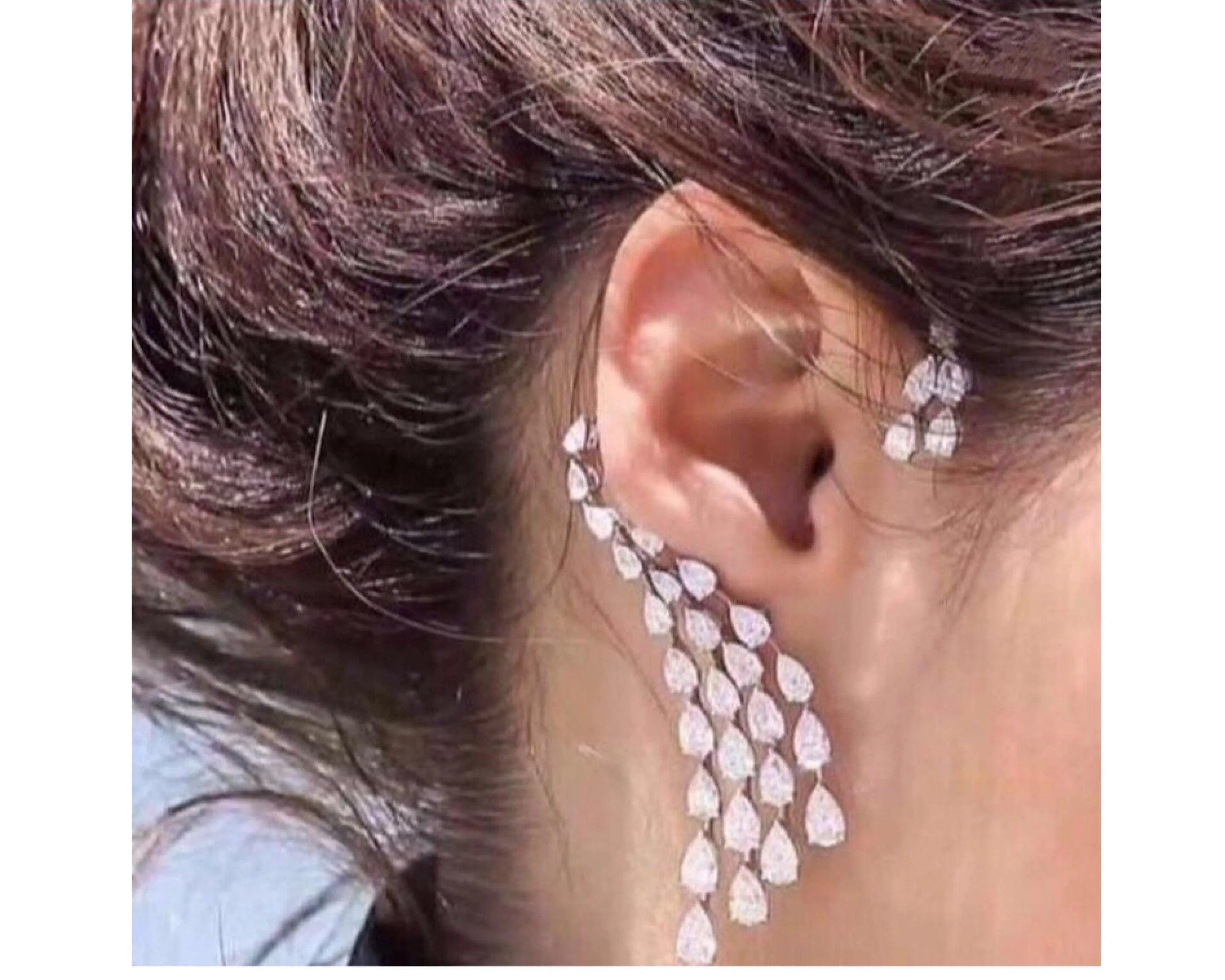 Diamond Ear Cuff Earrings