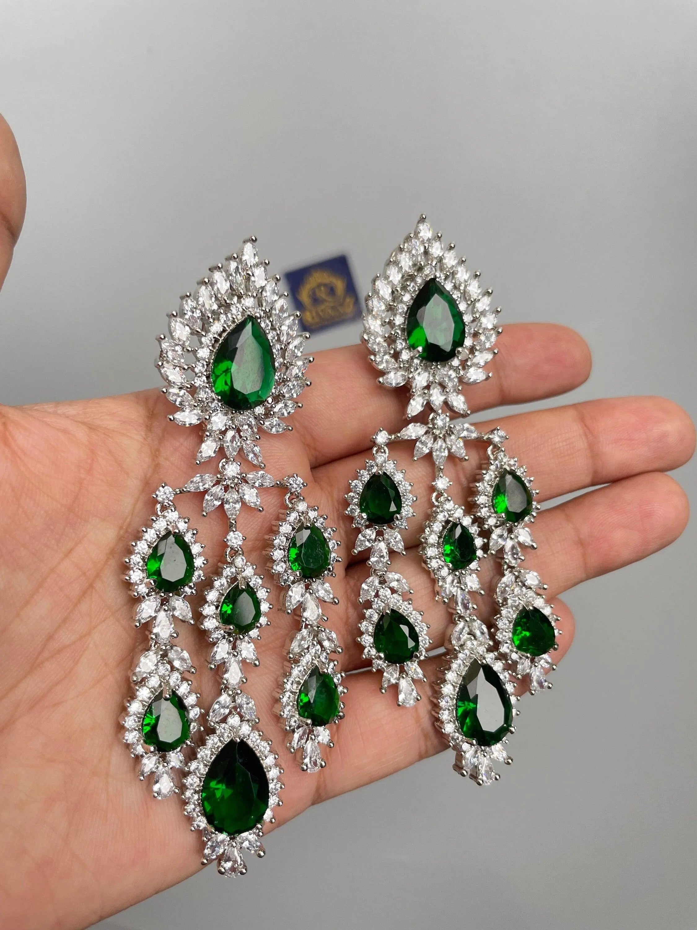 Emerald Diamond Earrings