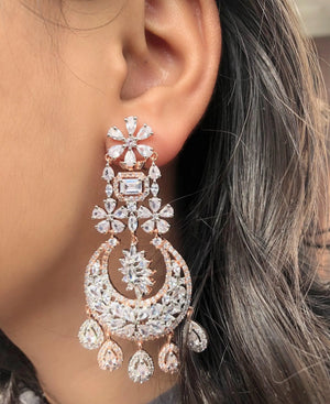 Rose Gold Diamond Chaandbali