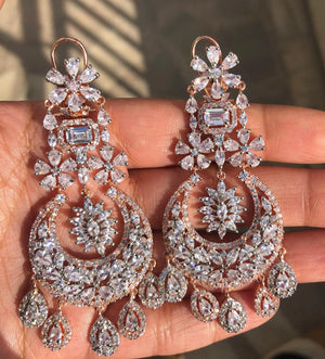 Rose Gold Diamond Chaandbali