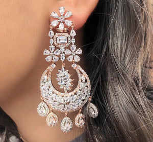 Rose Gold Diamond Chaandbali