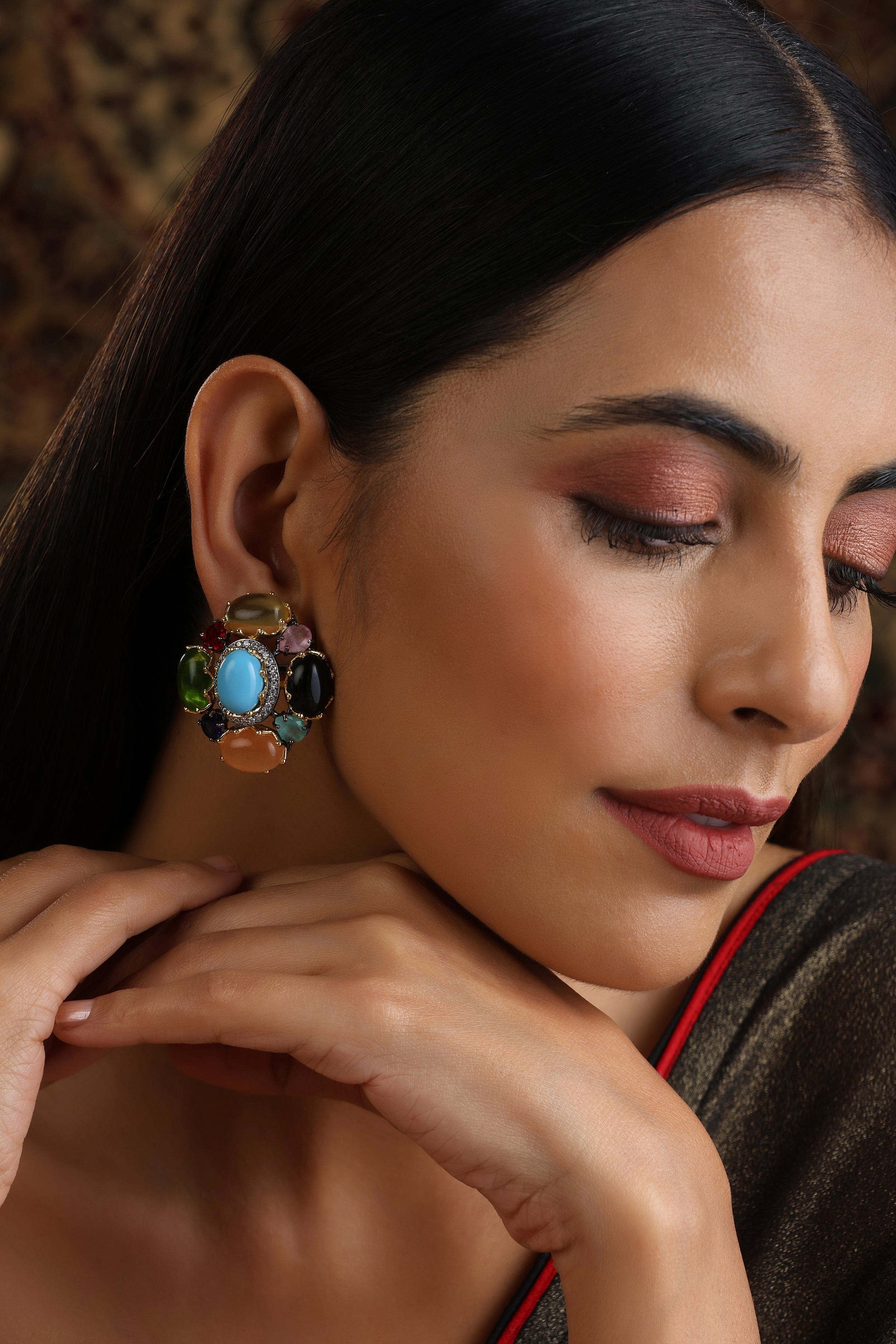 Multi Cabochon Studs