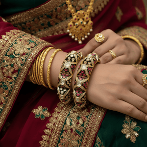 Fine Kundan Openable Bangle Pair