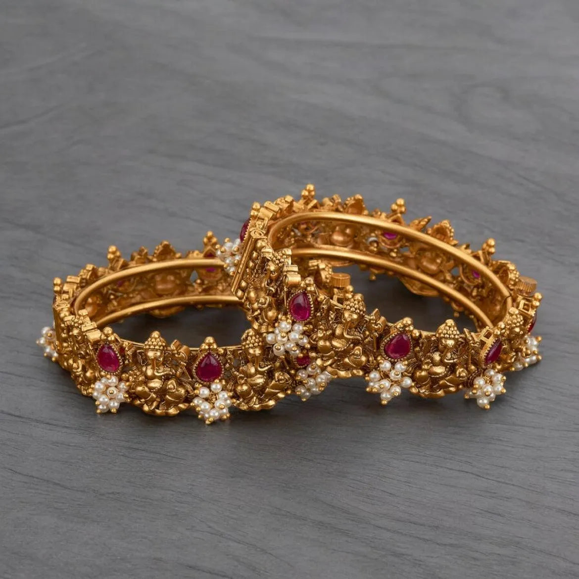 Ganesha Gold Bangle Openable