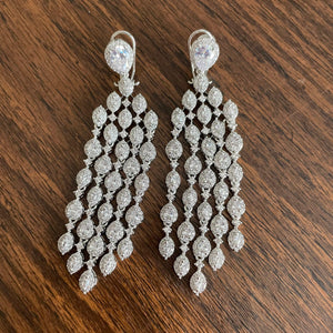 GlambyRivaaz Earrings Waterfall CZ Diamond Earrings
