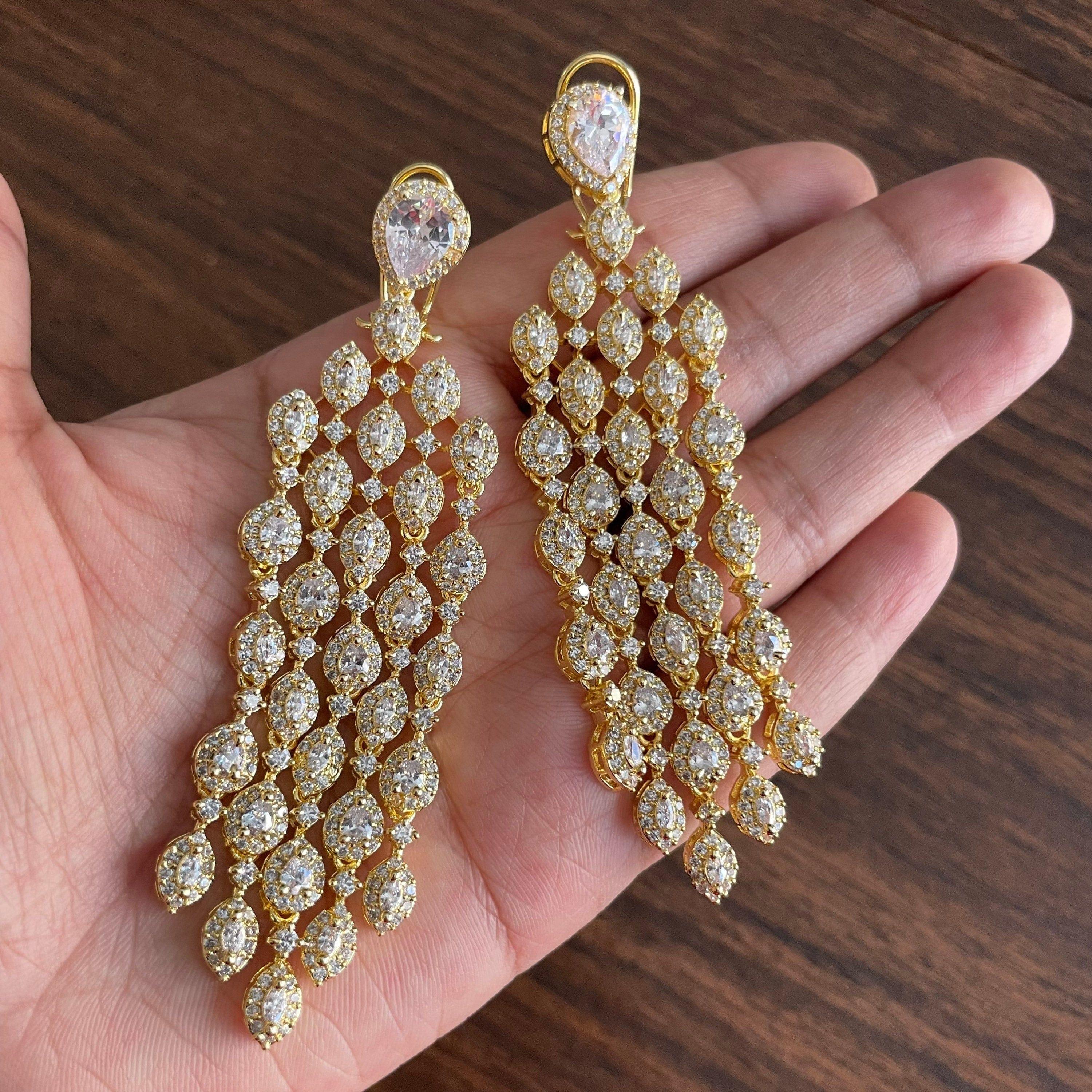 GlambyRivaaz Earrings Waterfall Earrings