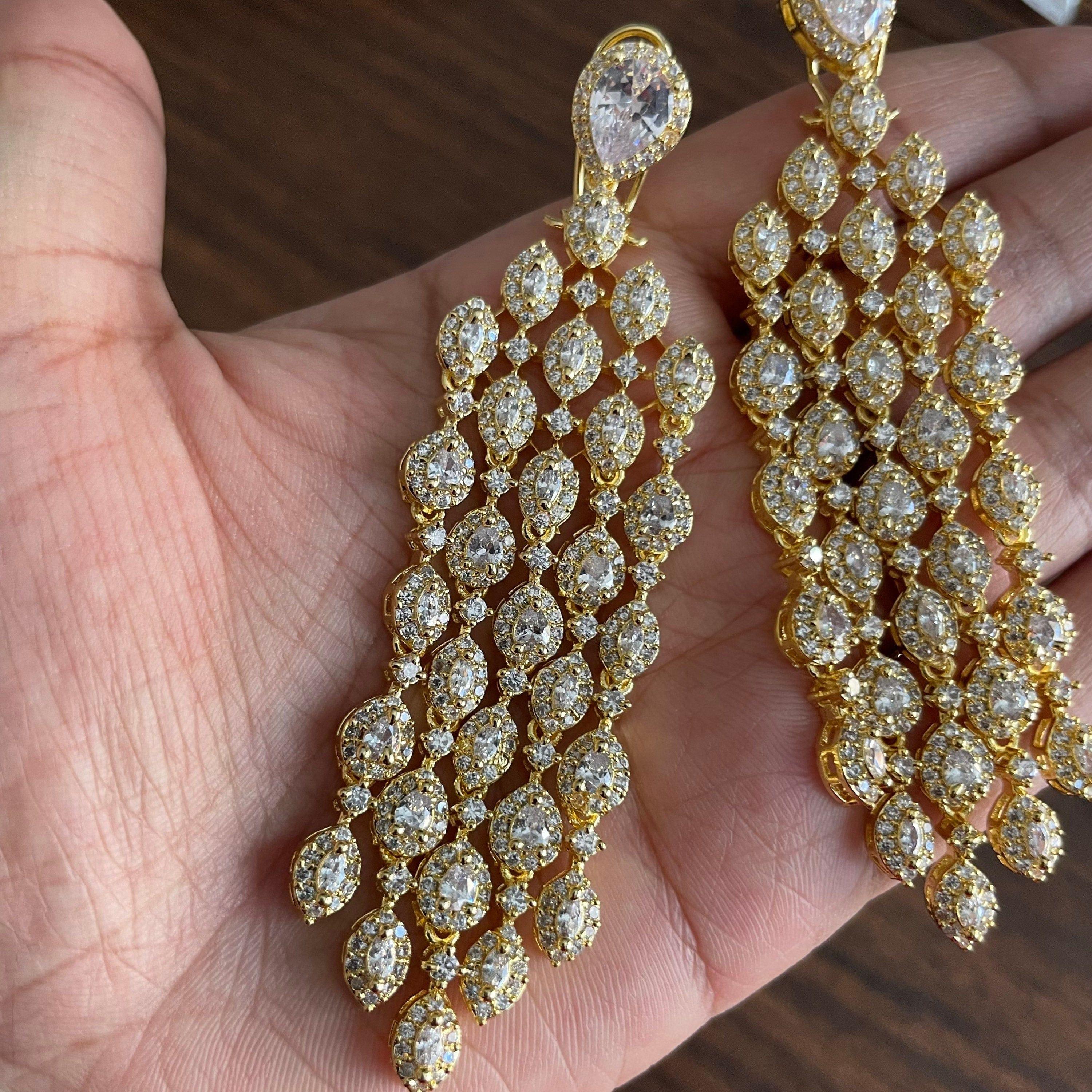 GlambyRivaaz Earrings Waterfall Earrings