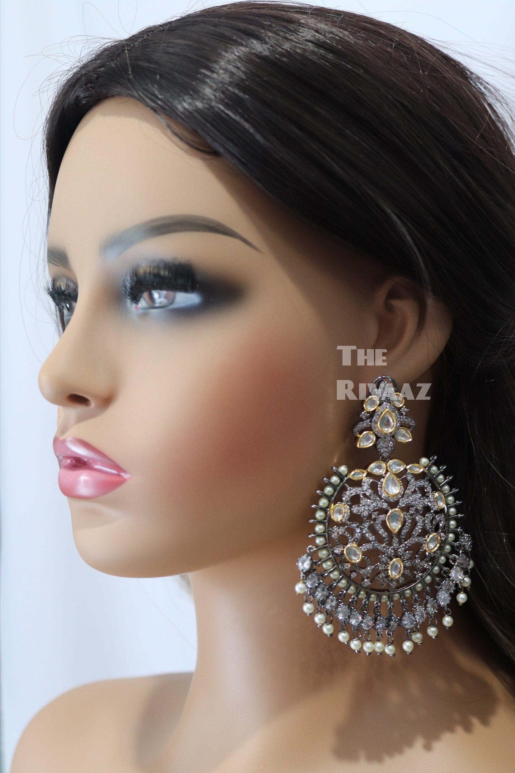 GlambyRivaaz Earrings White Victorian Chandelier Earrings