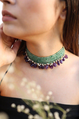 GlambyRivaaz Necklaces Mint Beads Choker